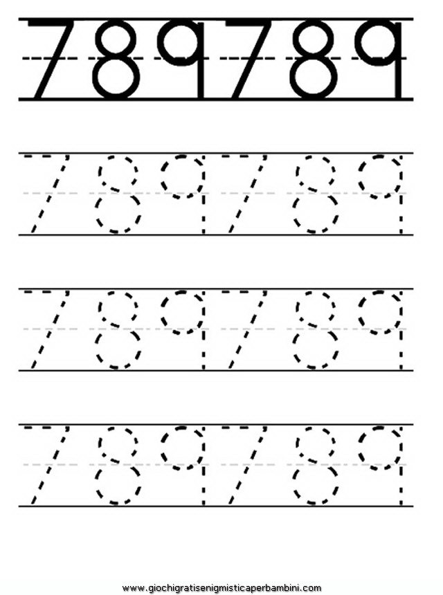 Pregrafismo Impara A Scrivere I Numeri Schede Didattiche Per La Scuola