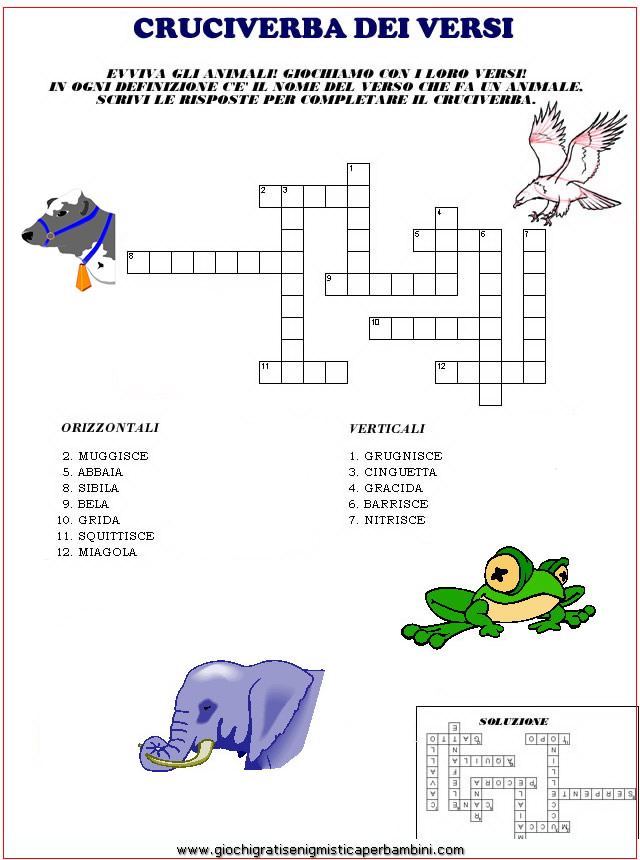 Cruciverba Schede Didattiche Per La Scuola