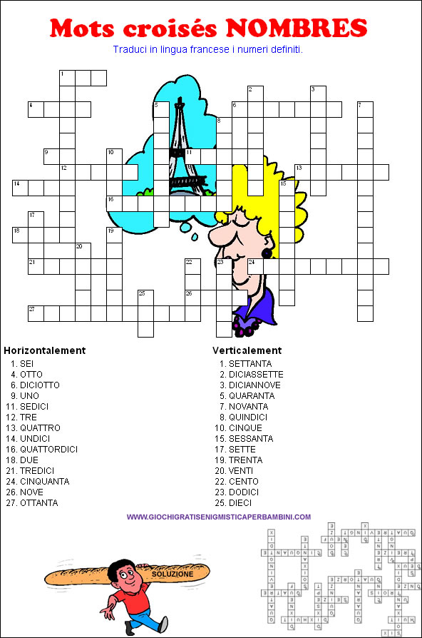 Cruciverba - Schede didattiche per la scuola